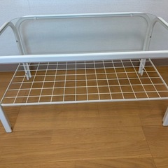 ガラステーブル(収納付)の画像