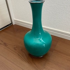 花瓶　ブルーグリーン
