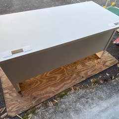 事務机　オフィスデスク　パソコンデスク　スチール製　天板木製の画像