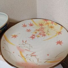 未使用①たち吉うさぎと紅葉27cm 大皿②有田焼 大皿　大鉢　未峰窯 25cmの画像