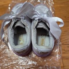 17cm　PUMA　スニーカー　シルバーの画像