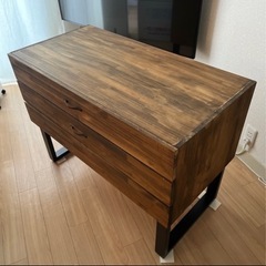 【急募】木製３段キャビネット　差し上げますの画像