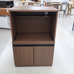 家具 キッチンボードロータイプ　木目 こげ茶 【コンプオフ金沢野...