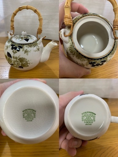 【売却済】ニッコー　ダブルフェニックス　花柄ティーカップセット ビンテージ