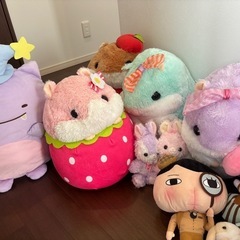 鬼滅、すみっこ等ぬいぐるみクッション一式の画像