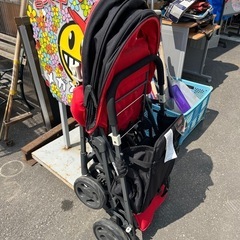 joovy 2人乗り ベビーカー カブース ウルトラライト グラファイト 折りたたみ Caboose Graphite リヤシート付き 取説付属 中古品 ①の画像