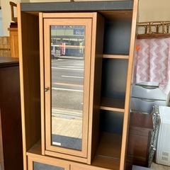本棚　スライド　 2段　収納　ショーケースの画像