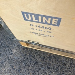 早い者勝ち！あげます。U-LINE木箱 パレット付き 182.5cmx122.5cmx123cmの画像