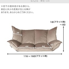 LOWYA フロアソファ　二人掛けの画像