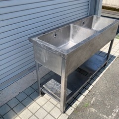 20 業務用ステンレスシンク 幅1200 現状品の画像