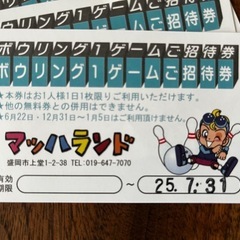 マッハランド ボーリング 1ゲームご招待券✖️9枚の画像