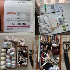 ★JUKI  ミシン SPUR98  台付 (おまけ付き)の画像