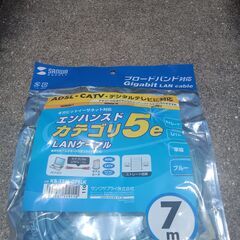 LANケーブル　未開封　カテゴリ5e　7m　ブルー