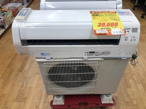 K025★MITSUBISHI製★2019年製冷暖房兼用エアコン6畳用★3カ月間保証付き★取付手配可能