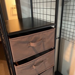 ハンガーラック 引き出し付き の画像