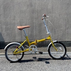 【お譲り先決定】16インチ変速なしイエローゴールドの折りたたみ自転車