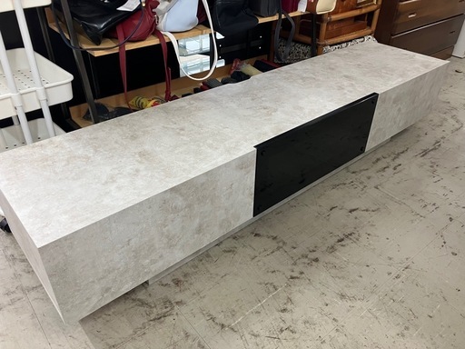 I2507-147 セラミック調 テレビボード 中古美品