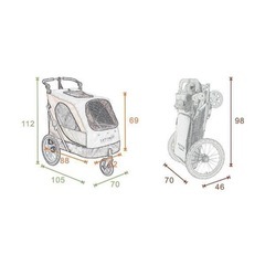 ペットカート（オレンジ）の画像