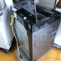 ２０２２年製　アイリスオーヤマ IRIS OHYAMA 全自動洗濯機 6.0kg 風乾燥 ガラスふた ブラック IAW-T605BL-Bの画像