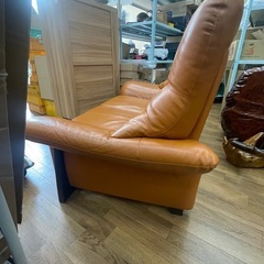 6BG1 ソファ 2人掛け 家具 合皮 オレンジ の画像