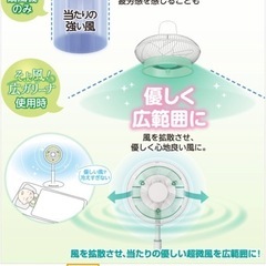 【新品】山善 扇風機アタッチメント そよ風 広ガリーナ YA-F28(GR)の画像