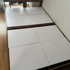 【値下げ】【美品】収納、コンセント付セミダブルベッドフレーム