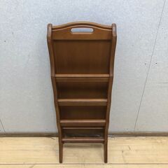 美品 karimoku カリモク スリッパラック 木製 ４段 ブラウン 1998年製 アンティーク　レトロ　 【糸島市内 送料無料】88192-1-②-020の画像