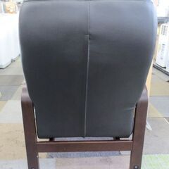冨士ファニチア リクライニングチェア キャスター付き D325GA 富士ファニチャー FUJI FURNITURE ブラック×ダークブラウン 札幌 北20条店の画像