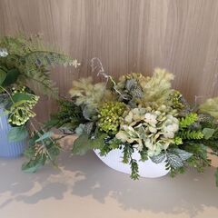 造花・花瓶 インテリア4点セット 展示品の画像