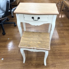 ドレッサー&スツール　ホワイトｘベージュ　【トレファク　川越店】