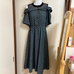 オフショルロングワンピース