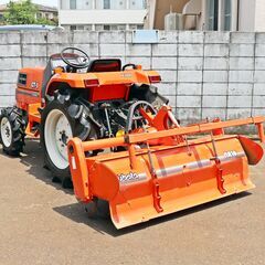 長岡市 クボタ トラクター GT-3 NR16 ロータリーセット 幅1600mm 実働確認済 パワステ 自動水平 モンロー PTO逆転 AD倍速 中古 倉庫保管の画像