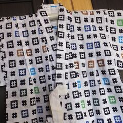 男児浴衣★注染★井桁★size１３０★７~８歳の画像