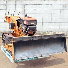 長岡市 ヤンマー ハンドドーザー Y9D 歩行型 ブルトーザー ブルペット ディーゼル 排土板 農業 林業 整地 除雪 中古 倉庫保管 YANMARの画像