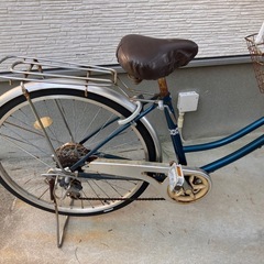 26インチカゴ付き自転車　後タイヤバンクの画像