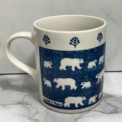 ☆値下げ☆I 2506-717 白くま ネイビー マグカップ 中古美品の画像