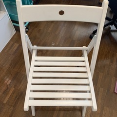 【2脚セット】 IKEA 折りたたみ椅子　ホワイト