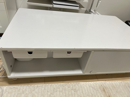 引き取り限定】ローテーブルホワイト (おいしい) 堺筋本町の