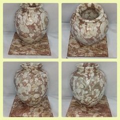 [八5711]　花瓶　重量　花瓶4.42kg  台座2.18kg   合計6.6kgの画像