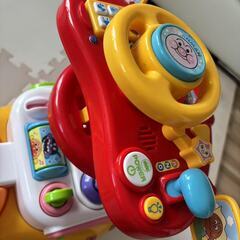 アンパンマン　 よくばりビジーカー　 押し棒＋ガードなし　のりもの　おもちゃの画像