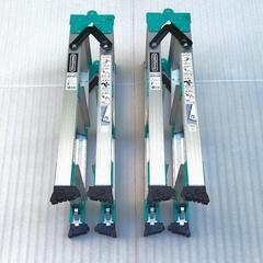 長谷川工業 RYZ1.0-09 伸縮脚立 3段 脚部伸縮式アルミ...