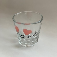 ★未使用！かわいいイラスト♪ 韓国焼酎 ショットグラス No.1（グラス/コップ/ソジュ/透明/ガラス製）の画像