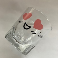 ★未使用！かわいいイラスト♪ 韓国焼酎 ショットグラス No.1（グラス/コップ/ソジュ/透明/ガラス製）の画像