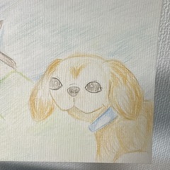 犬×鳥:手書きイラストの画像