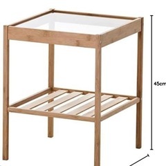【IKEA】ガラスサイドテーブル＋ランプ　
北欧おしゃれ　