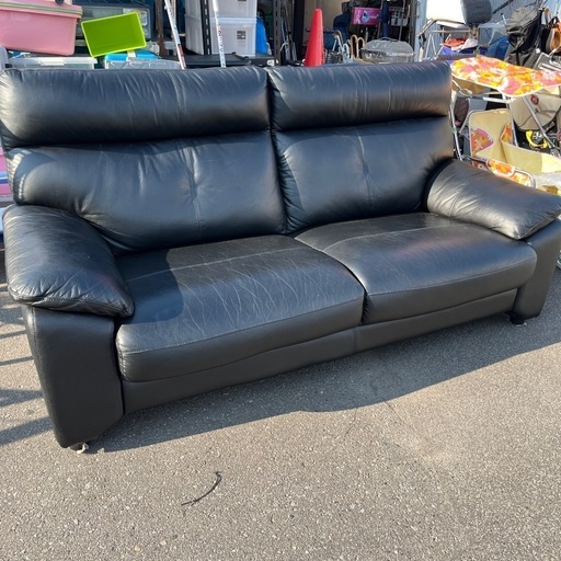 ニトリ ソファー ソファ 3人掛けソファ (ルーチェ2LT KD BK
