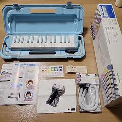 【新品の吹き口&ホース付き】ケース付き 中古鍵盤ハーモニカ メロ...