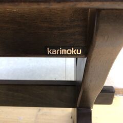 がっしりした木部デザイン karimoku RUSTIC（カリモク ルスティック）の ベンチ　食卓椅子　ダイニングチェア　アンティーク　レトロ　【糸島市内 送料無料】88192-1-⑥-020の画像