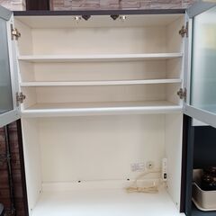 NITORI　キッチンボード　レンジボード　レンジ台　食器棚　ブラウン　DBR　ニトリ　サイズ（約）幅80×奥50×高180　　■近隣配送無料 買取GO‼　栄和店の画像