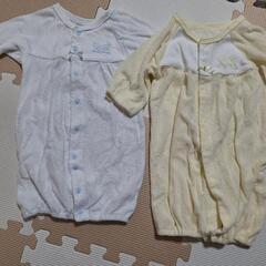 ③新生児用ベビー服　コンビドレス　50-60サイズ